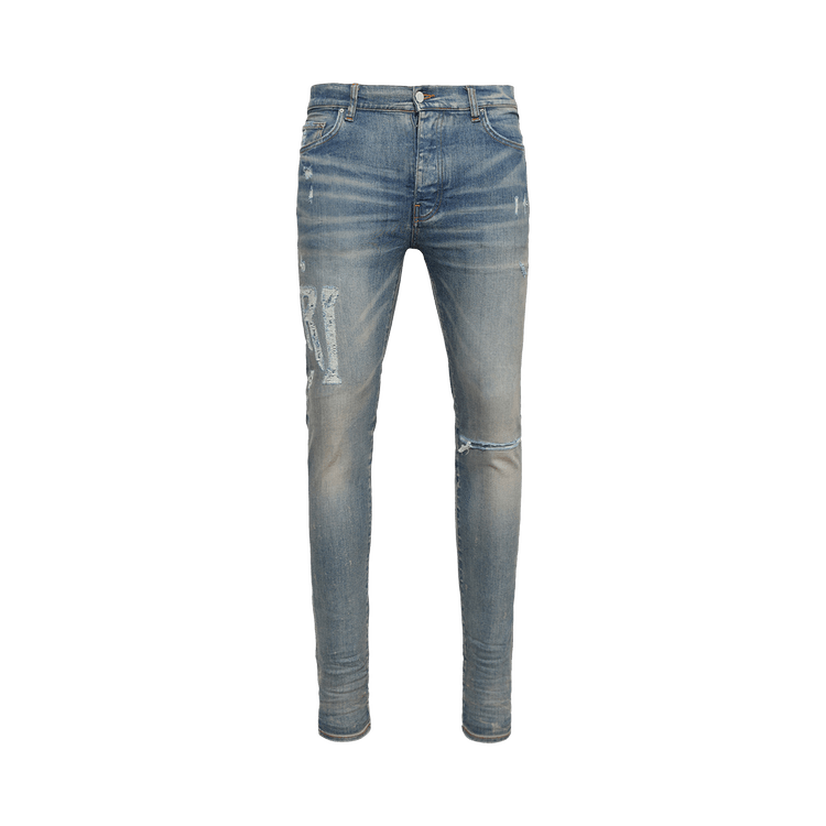 Amiri Distressed Logo Jean 'Clay Indigo'