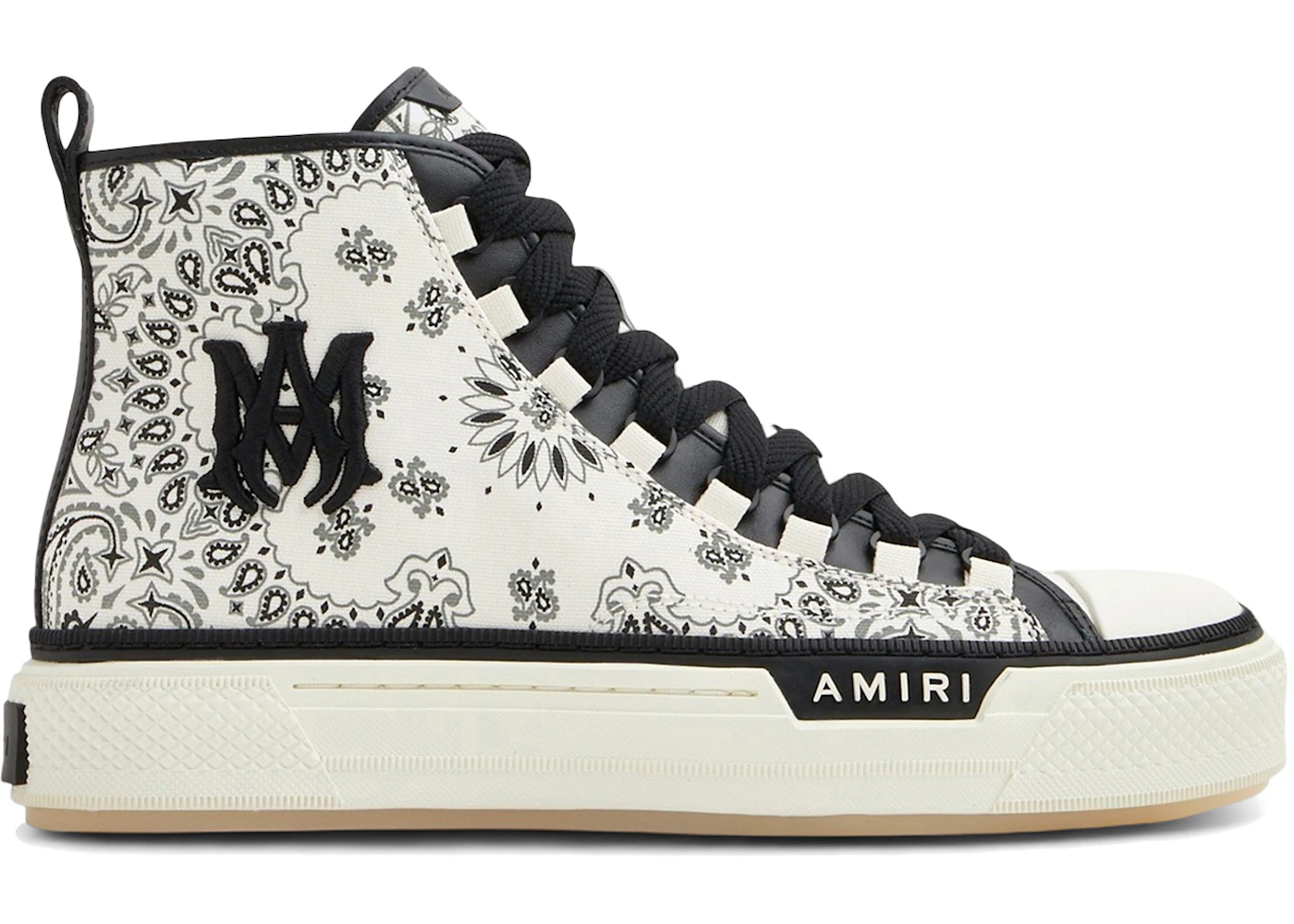 AMIRI M.A. Logo Court High Bandana White Black