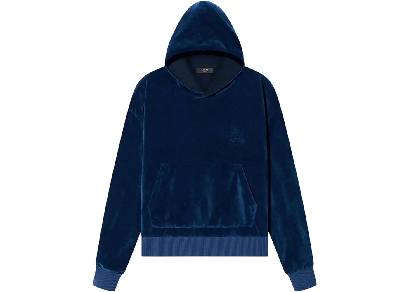 AMIRI Velour Hoodie Blue