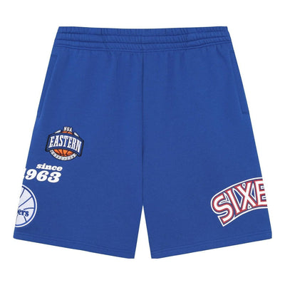 Mitchell & Ness 76 x NBA Philadelphia 76ers Team Origins Fleece Shorts 'Blue'