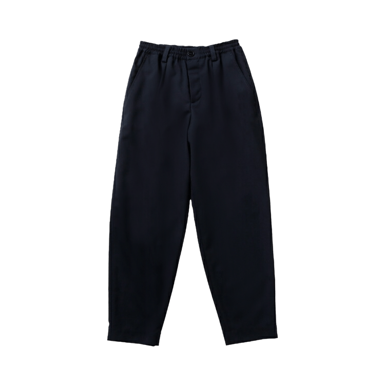 Marni Tropical Wool Cropped Drawstring Pants 'Blublack'
