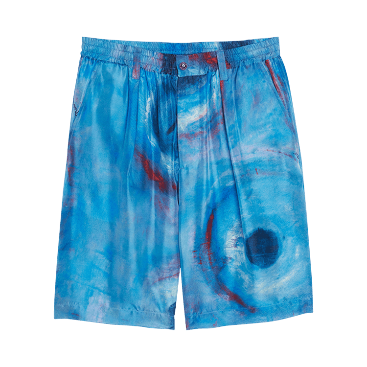 Marni Haboutai Silk Bermuda Shorts 'Cobalt'
