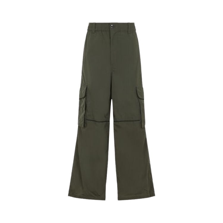 Marni Wide Leg Trousers 'Grass'
