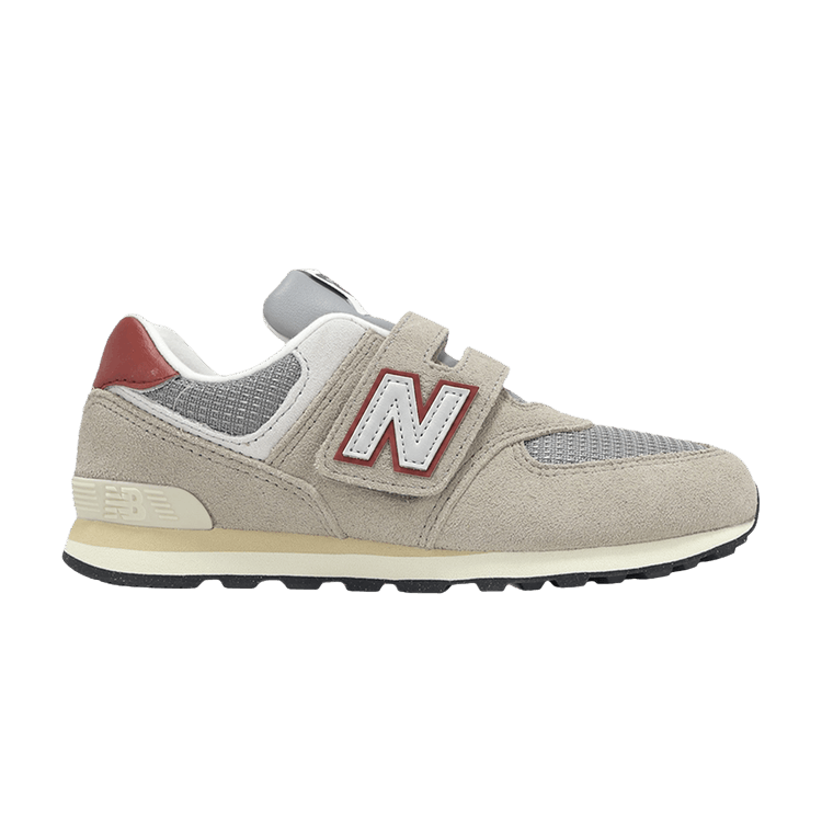 New Balance 574 Little Kid Wide 'Arid Stone Monarch Burgundy'