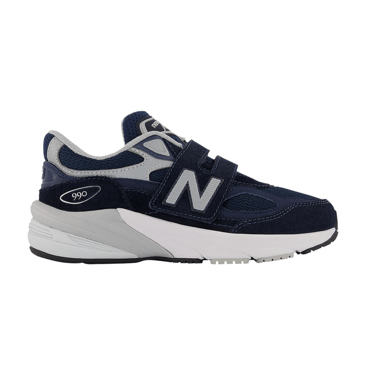 New Balance 990v6 Hook & Loop Little Kid Wide 'Navy'