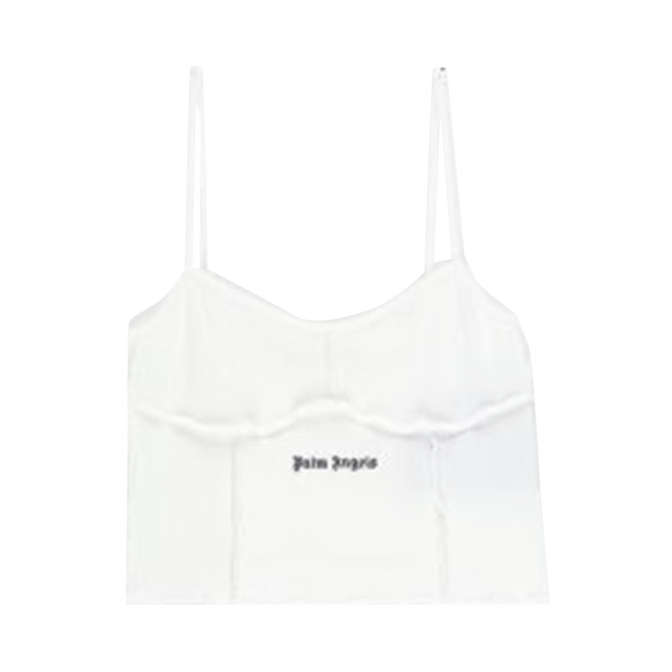 Palm Angels Classic Logo Rib Top 'White/Black'