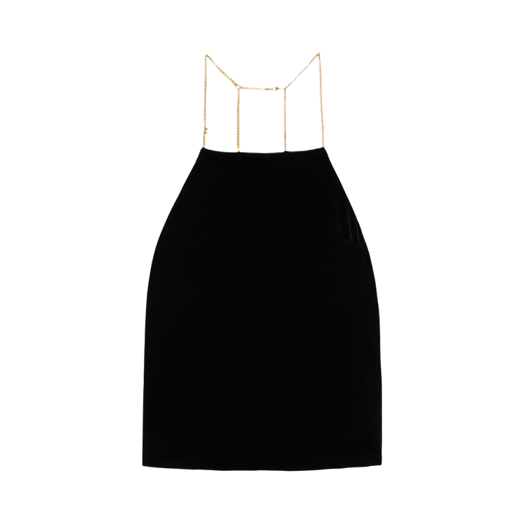 Palm Angels Chain Velvet Top 'Black'
