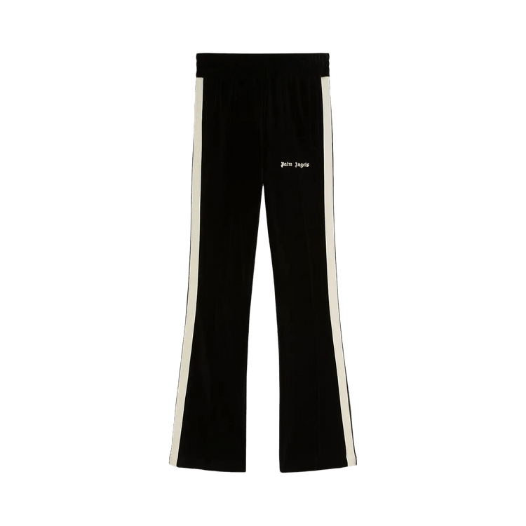 Palm Angels Velvet Flare Track Pants 'Black/Off White'