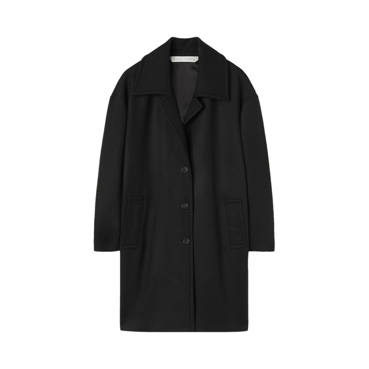 Palm Angels Round Logo Coat 'Black/White'