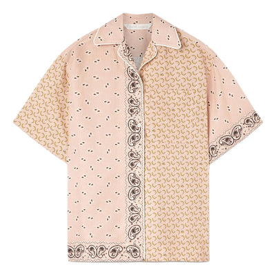 (WMNS) Palm Angels SS24 Paisley Mix Bowling Shirt 'Beige'