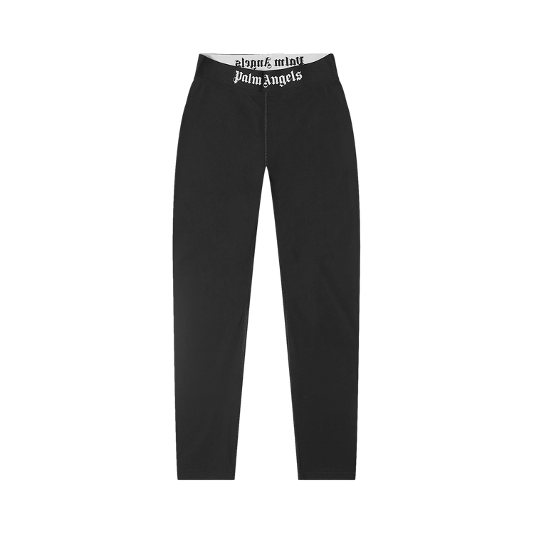 Palm Angels Logo Sport Leggings 'Black/White'