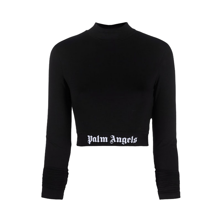 Palm Angels Mock Neck Training Top 'Black/White'