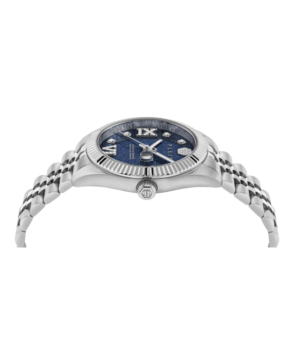 Philipp Plein Date Superlative Crystal Watch 'Stainless Steel'