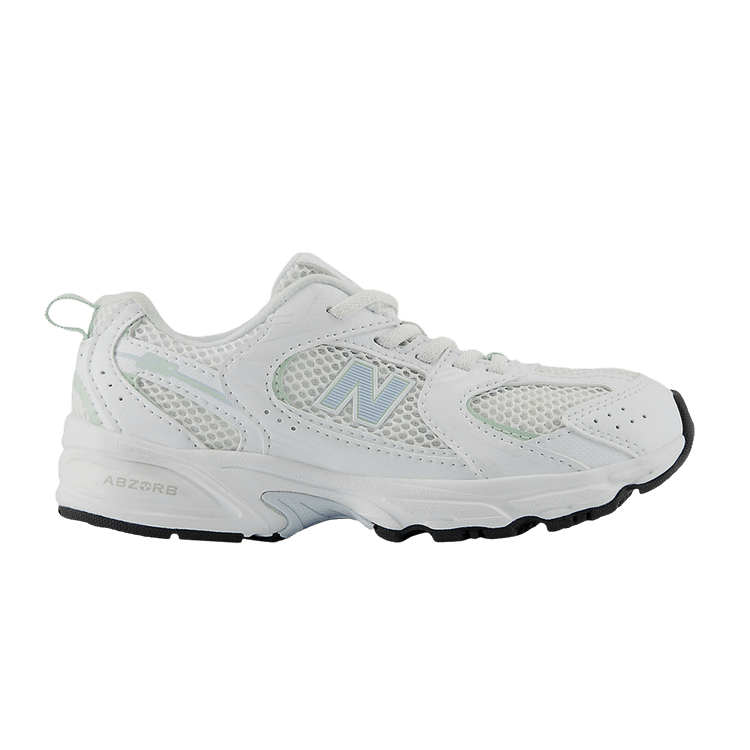 New Balance 530 Bungee Lace Little Kid Wide 'White Ice Blue'