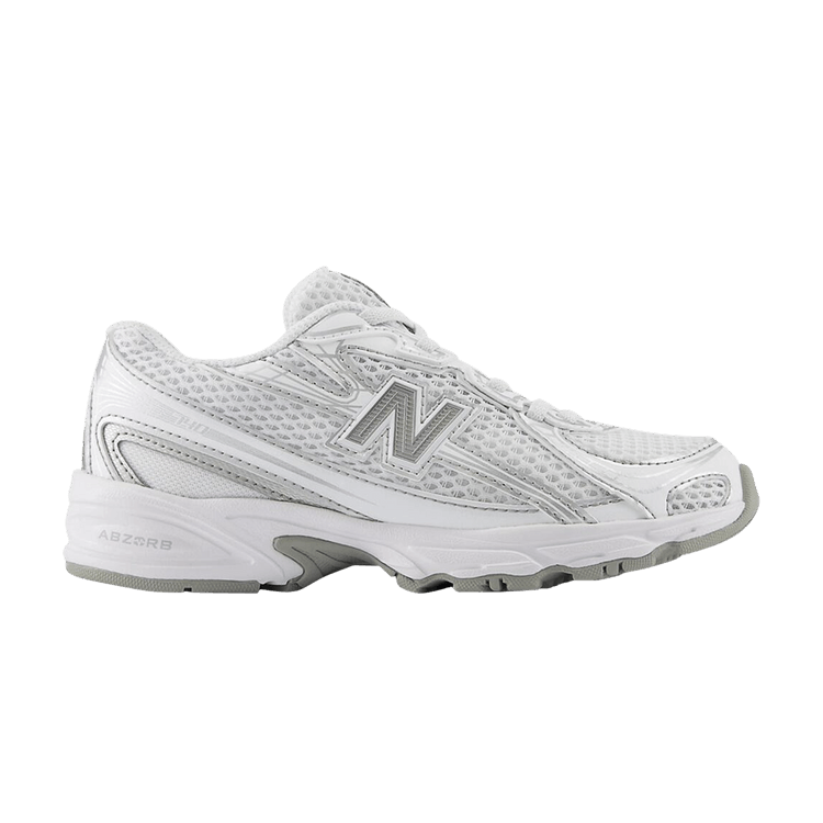 New Balance 740 Bungee Lace Little Kid 'White Silver'
