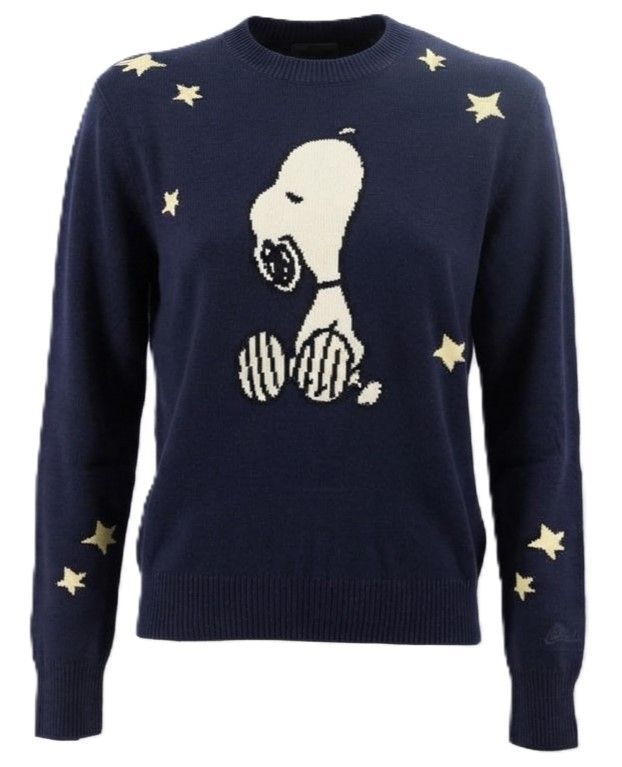 Mc2 Saint Barth Graphic Crew Neck Knitted Sweater