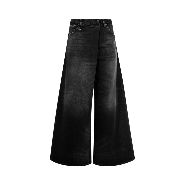R13 Nico Wrap Jean 'Essex Black'