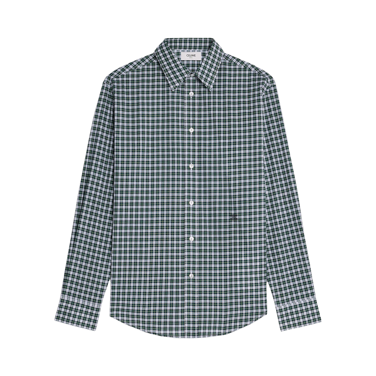 CELINE Relaxed Shirt 'Blanc/Vert/Jaune'