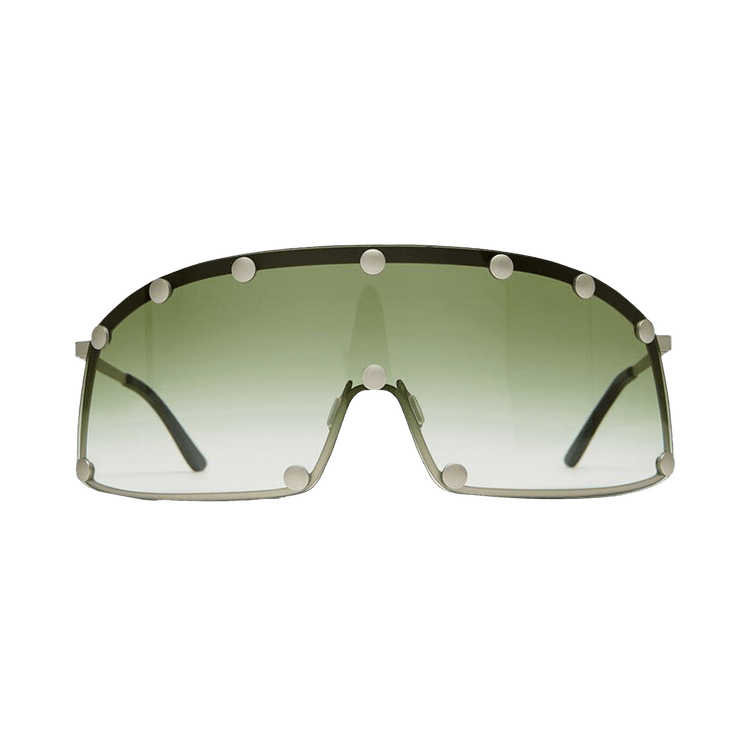 Rick Owens Shielding Sunglasses 'Silver Temple/Bosco Degrade Lens'