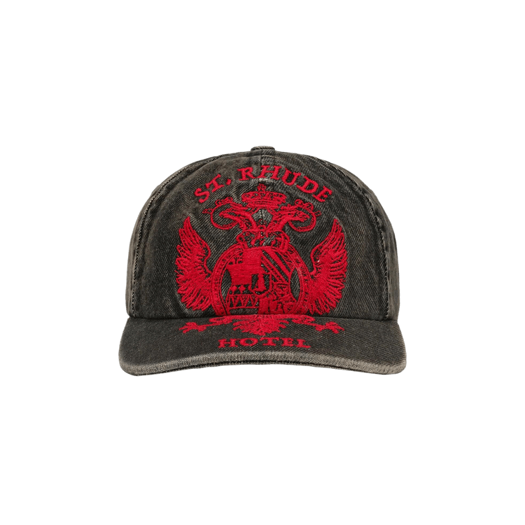 Rhude St. Seal Denim Hat 'Agoura Black/Red'