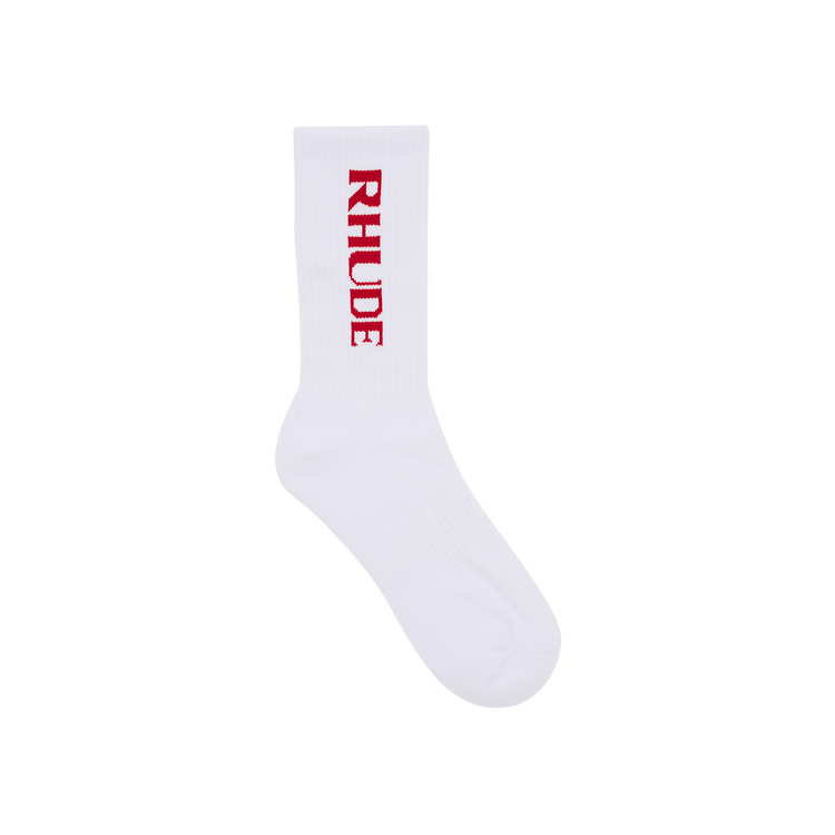 Rhude Filtaro Logo Sock 'White/Red'