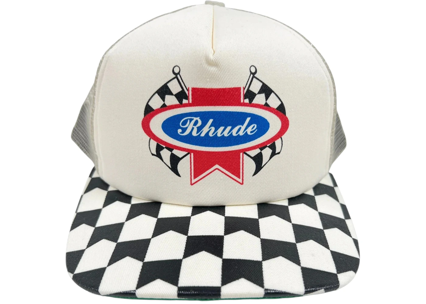 Rhude Chevron Rally Trucker Hat Off White