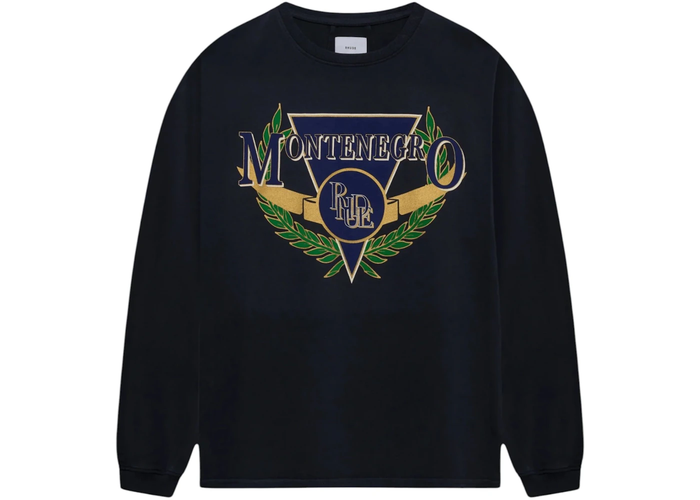 Rhude Montenegro Regatta L/S Tee Vintage Black/Navy