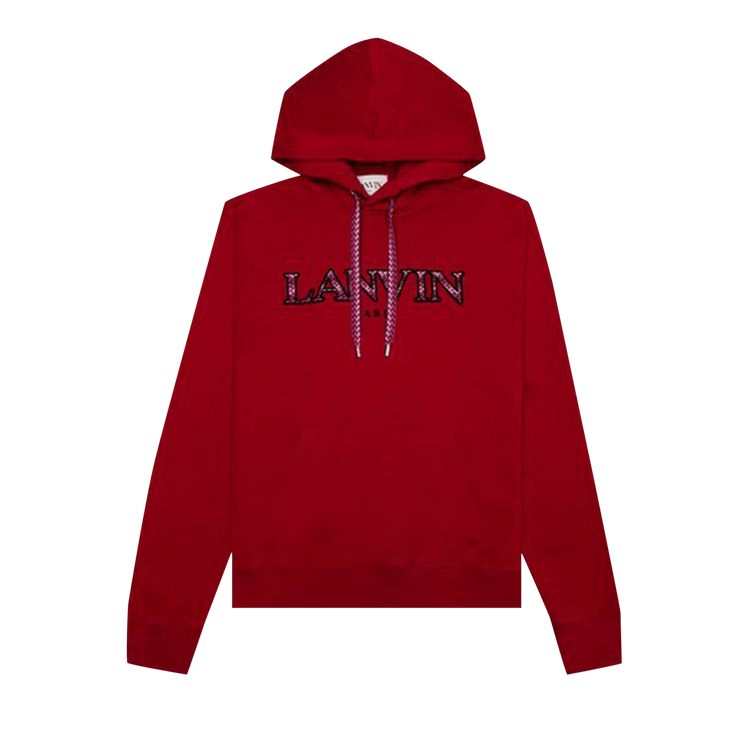 Lanvin Curb Embroidered Hoodie 'Lipstick'