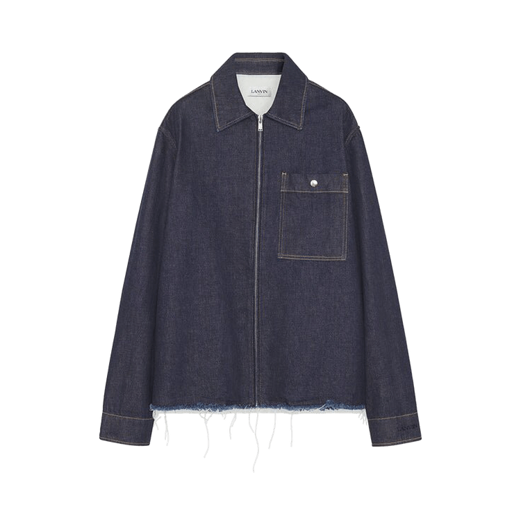 Lanvin Zipped Denim Shirt 'Navy Blue'