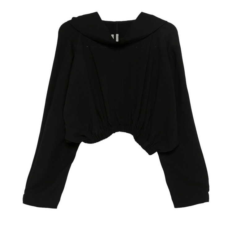 Rick Owens Cropped Hooded Tunic 'Black'