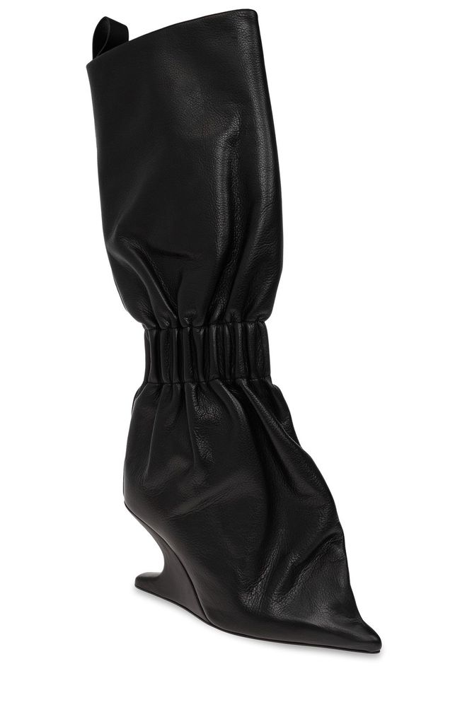 Rick Owens Cantitaquito 8 Ruched Wedge Boots