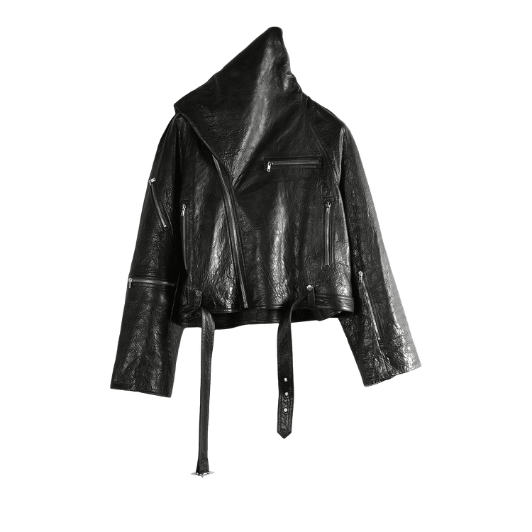 Rick Owens Cropped Scarf Flight Jacket 'Black'