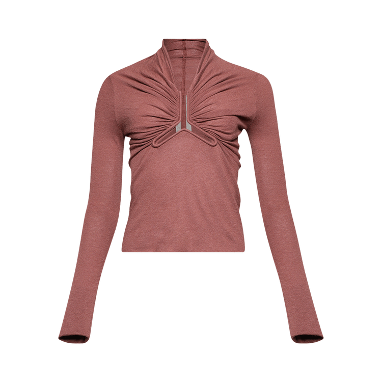 Rick Owens Allanah Long-Sleeve Top 'Rosewood'