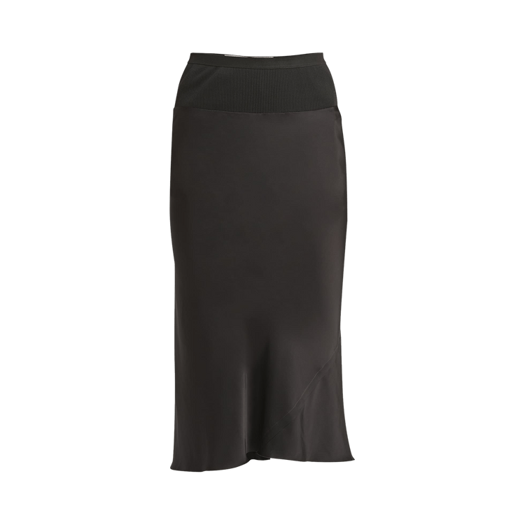 Rick Owens Charmeuse A Line Bias Skirt 'Black'
