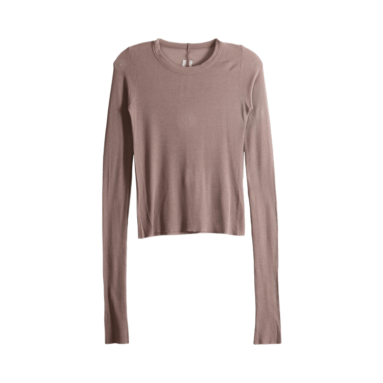 Rick Owens Cropped Rib Long-Sleeve T-Shirt 'Grape'