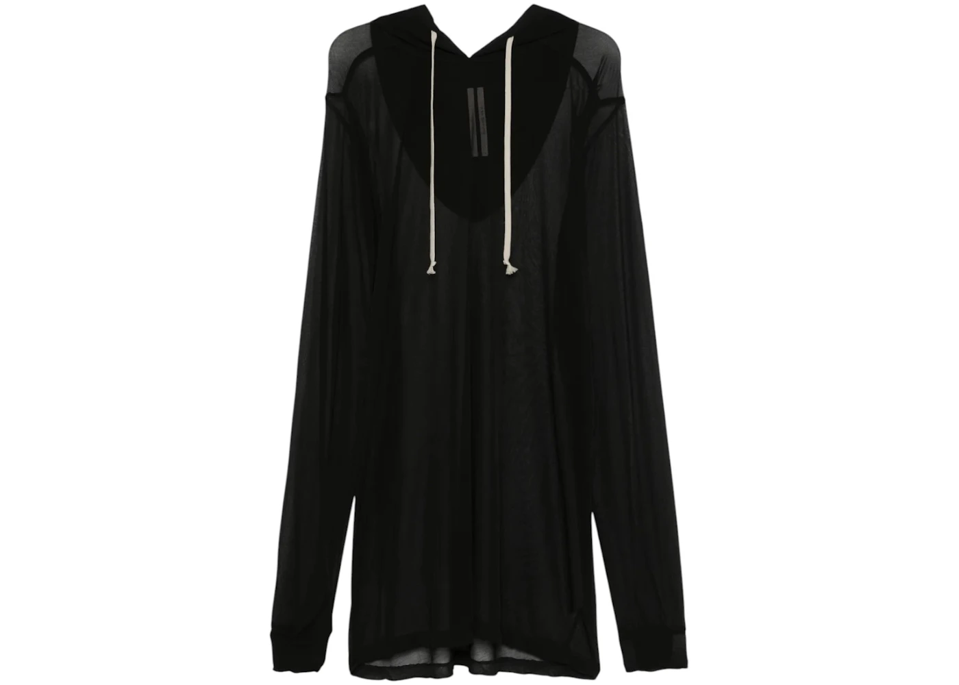 Rick Owens Viscose Hoodie Black