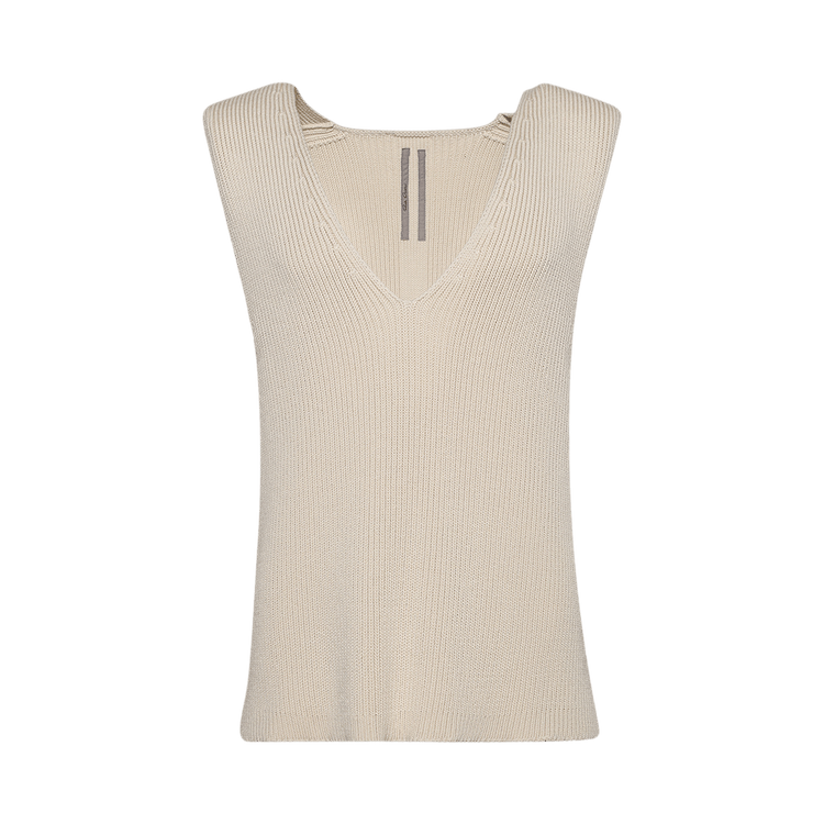 Rick Owens Top In Maglia V Tank 'Natural'