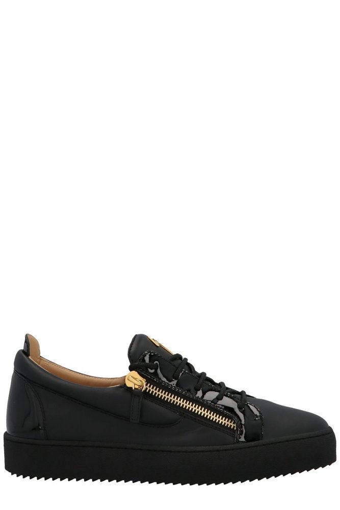 Giuseppe Zanotti Frankie Zip Detailed Lace-Up Sneakers