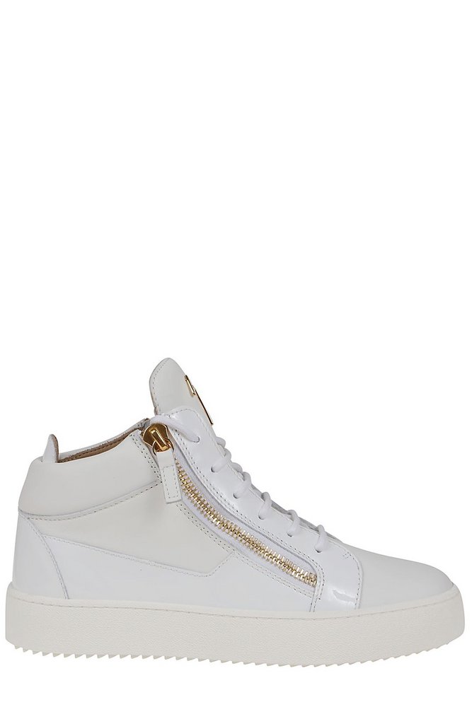Giuseppe Zanotti Side-Zip Lace-Up Sneakers