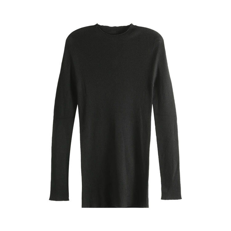 Rick Owens Ribbed Round Neck Top 'Black'
