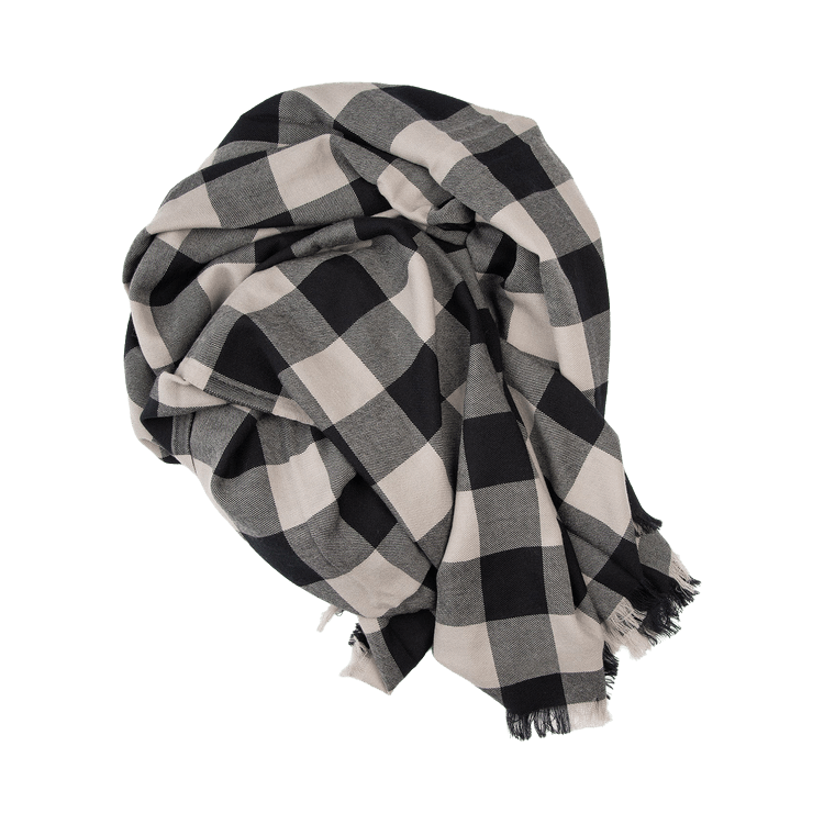 Rick Owens Jumbo Plaid Scarf 'Black'