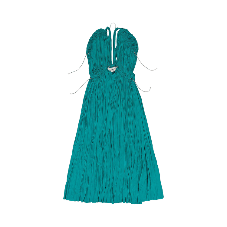 Lanvin Long Pleated Dress 'Aquamarine'