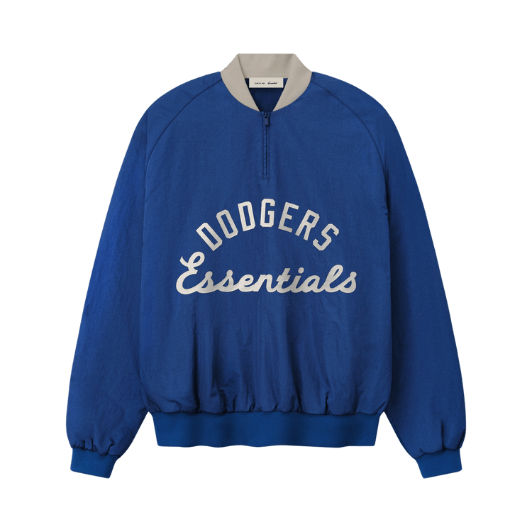 Fear of God Essentials Dodgers Half Zip Pullover 'Estate Blue/Seal Rib'