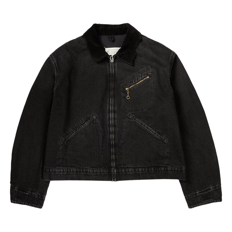Maison Margiela Zip Up Denim Jacket 'Black'