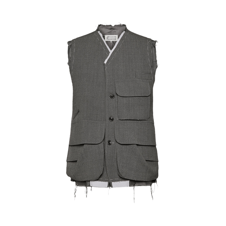 Maison Margiela Quilted Gilet 'Grey Melange'