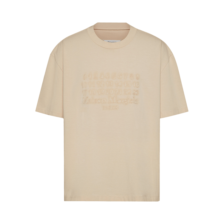 Maison Margiela Logo Embroidered T-Shirt 'Beige'