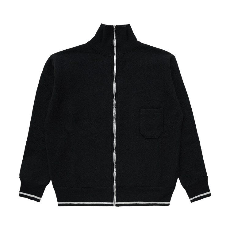 Maison Margiela Zip-Up Sweater 'Black/Off White'