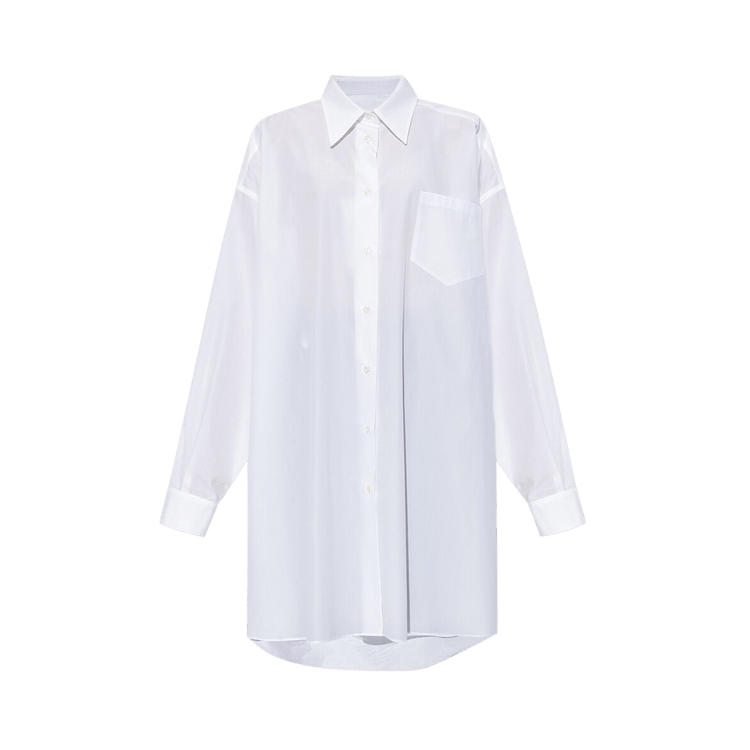 Maison Margiela Long-Sleeve Button Down Shirt Dress 'White'