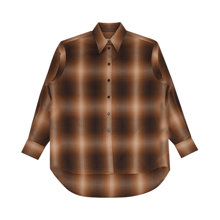 MM6 Maison Margiela Plaid Shirt 'Brown'
