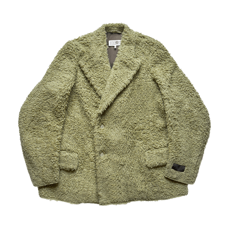 MM6 Maison Margiela Hairy Fleece Blazer Jacket 'Green'